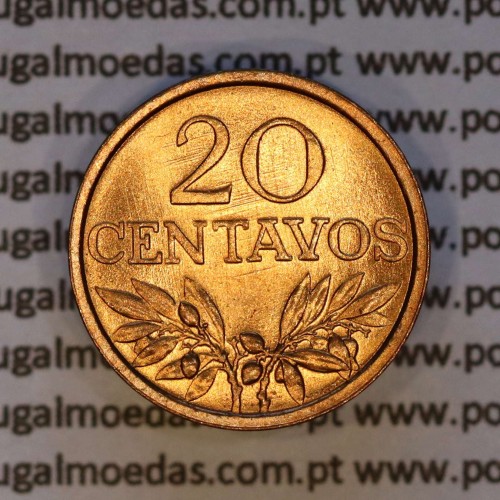 20 centavos 1973 bronze Republica Portuguesa, (Soberba), World Coins Portugal KM 595