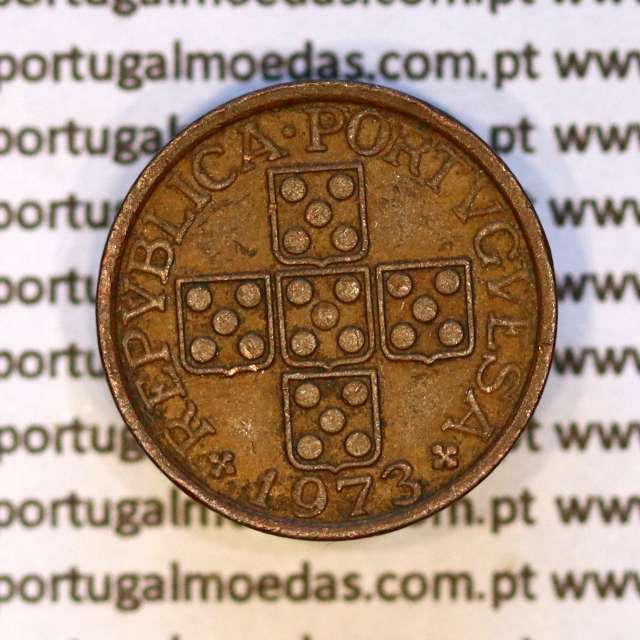 20 centavos 1973 bronze Republica Portuguesa, (MBC), World Coins Portugal KM 595