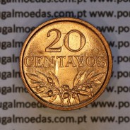 20 centavos 1974 bronze Republica Portuguesa, (Soberba), World Coins Portugal KM 595