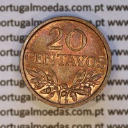 20 centavos 1974 bronze Republica Portuguesa, (Bela), World Coins Portugal KM 595