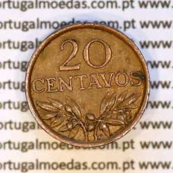 20 centavos 1974 bronze Republica Portuguesa, (MBC), World Coins Portugal KM 595