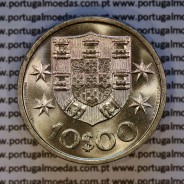 10$00 escudos 1971 níquel, 10 Escudos 1971 cuproníquel, Legenda bordo invertida (B), (Bela/Soberba), WorldCoins Portugal KM600