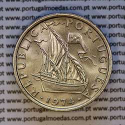 10$00 escudos 1974 níquel, 10 Escudos 1974 cuproníquel, Legenda no bordo normal (A), (Bela/Soberba), World Coins Portugal KM 600 10$00 escudos 1974 níquel, 10 Escudos 1974 cuproníquel, Legenda no bordo normal (A), (Bela/Soberba), World Coins Portugal KM 600
