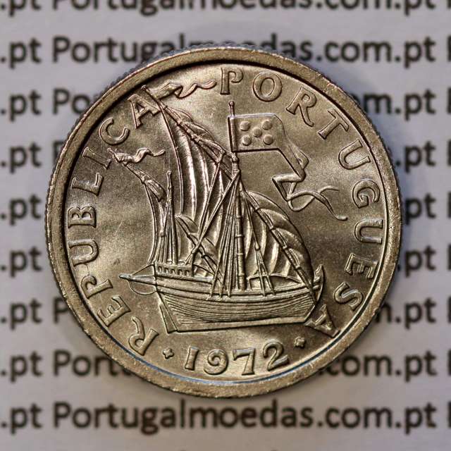 Portugal, coin of 5 Escudos 1972, 5$00 Escudos 1972 Copper-Nickel Portuguese Republic, (BU/UNC), World Coins Portugal KM 591