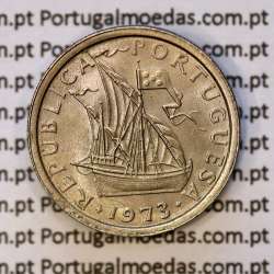 Portugal, coin of 5 Escudos 1973, 5$00 Escudos 1973 Copper-Nickel Portuguese Republic, (XF/AU), World Coins Portugal KM 591
