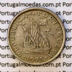 Portugal, coin of 5 Escudos 1975, 5$00 Escudos 1975 Copper-Nickel Portuguese Republic, (XF), World Coins Portugal KM 591