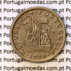 5$00 escudos 1976 cupro-níquel, 5 Escudos 1976 cuproníquel da República Portuguesa, (Bela), World Coins Portugal KM 591