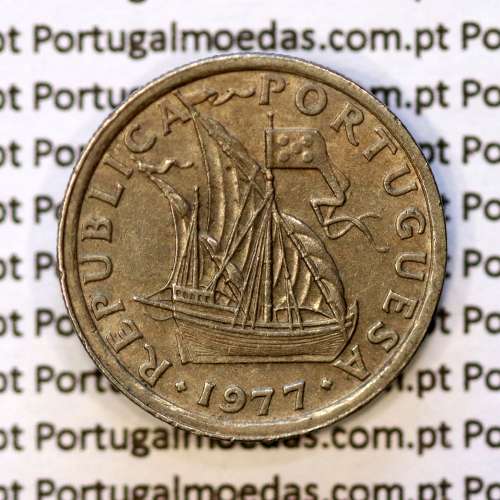 Portugal, coin of 5 Escudos 1977, 5$00 Escudos 1977 Copper-Nickel Portuguese Republic, (XF), World Coins Portugal KM 591
