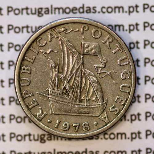 Portugal, coin of 5 Escudos 1978, 5$00 Escudos 1978 Copper-Nickel Portuguese Republic, (XF), World Coins Portugal KM 591