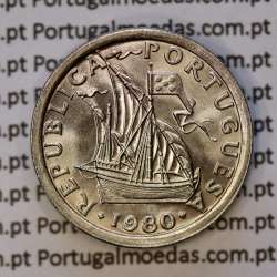 5$00 escudos 1980 cupro-níquel, 5 Escudos 1980 cuproníquel da República Portuguesa, (Soberba), World Coins Portugal KM 591