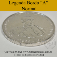 Portugal, silver coin of 50 Escudos 1969 Marechal Carmona, edge inscription normal, (AU), World Coins Portugal KM 599.