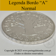 Portugal, silver coin of 50 escudos 1971 of Banco de Portugal, edge inscription normal, (AU), World Coins Portugal KM 601