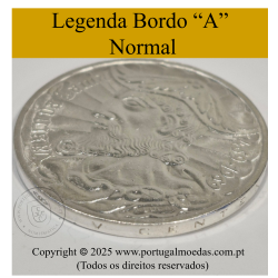 Portugal, silver coin of 50 Escudos 1969 Vasco da Gama, edge inscription normal, (UNC), World Coins Portugal KM 598