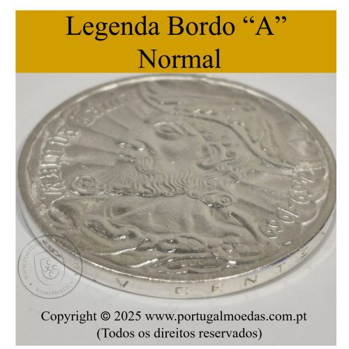 Portugal, silver coin of 50 Escudos 1969 Vasco da Gama, edge inscription normal, (UNC), World Coins Portugal KM 598