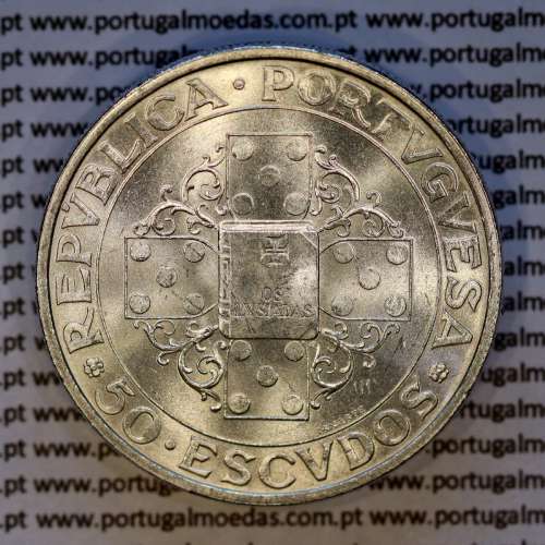 50 Escudos 1972 Lusíadas, 50$00 Escudos 1972 prata - Os Lusíadas , (Bela/Soberba), World Coins Portugal KM 602