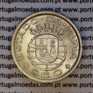 Portuguese India Coin of 60 centavos alpaca 1958, from the State of Portuguese India, (UNC), World Coins Portuguese India KM32
