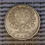 Portuguese Guinea, coin 50 Centavos 1933 alpaca, Former Portuguese colony, (VF-), World Coins Portuguese Guinea KM 4