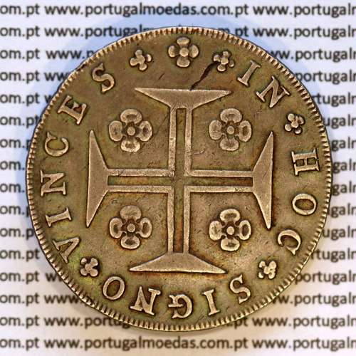 Cruzado Novo prata 1800 D. João Príncipe Regente, 480 Reis prata 1800, coroa baixa 41 pérolas (var.1), diadema losango 2 pontos