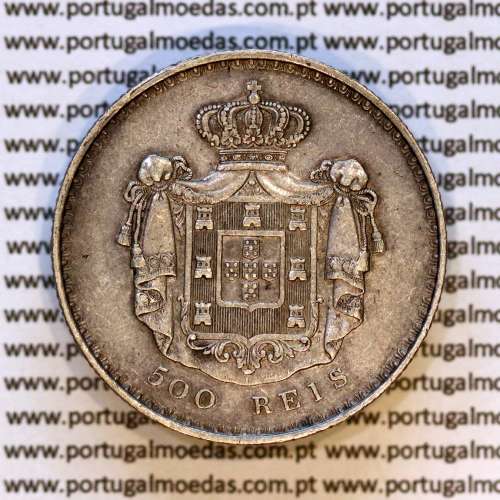 500 réis 1843 prata D. Maria II, 5 Tostões prata 1843, (Bela), World Coins Portugal KM 471d
