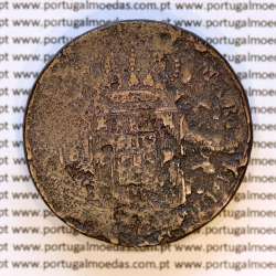 DUCAL Coin or Vintém – 20 Réis Copper Coin from 1833, Loios Series of Maria II – Porto, Loios Mint – World Coins Portugal KM400b