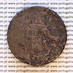 DUCAL Coin or Vintém – 20 Réis Copper Coin from 1833, Loios Series of Maria II – Porto, Loios Mint – World Coins Portugal KM400d
