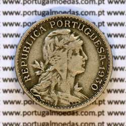 Cape Verde coin 50 Centavos 1930 alpaca, "$50" cents alpaca 1930, Former Portuguese colony, (VF+), World Coins Cape Verde KM 4