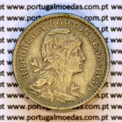 Cabo Verde 50 Centavos 1930 alpaca, "$50" centavos alpaca 1930, Ex-Colónia de Cabo verde, (MBC), World Coins Cape Verde KM 4