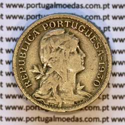 Cape Verde coin 50 Centavos 1930 alpaca, $50 cents alpaca 1930, Former Portuguese colony, (F/VF), World Coins Cape Verde KM 4
