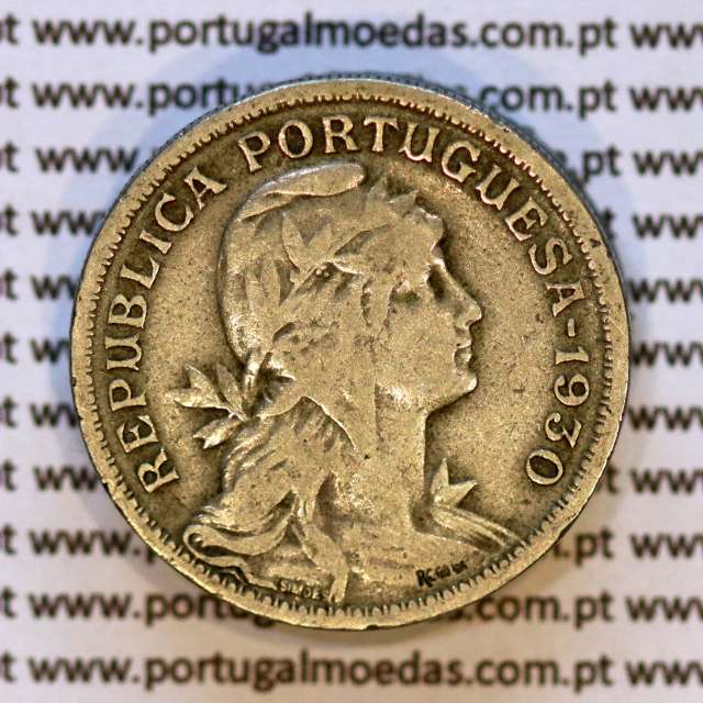 Cape Verde coin 50 Centavos 1930 alpaca, $50 cents alpaca 1930, Former Portuguese colony, (F/VF), World Coins Cape Verde KM 4