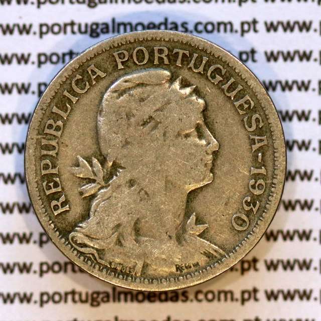 Cape Verde coin 50 Centavos 1930 alpaca, $50 cents alpaca 1930, Former Portuguese colony, (F+), World Coins Cape Verde KM 4