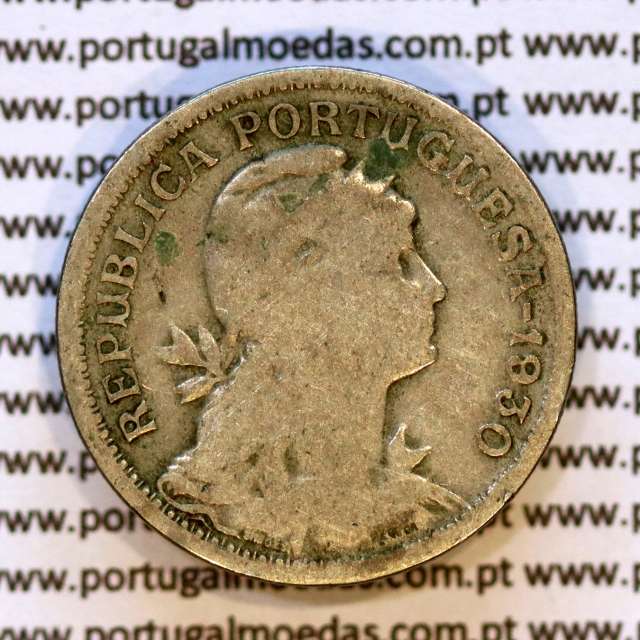 Cape Verde coin 50 Centavos 1930 alpaca, $50 cents alpaca 1930, Former Portuguese colony, (F+), World Coins Cape Verde KM 4