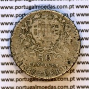 Cabo Verde 50 Centavos 1930 alpaca, $50 centavos alpaca 1930, Ex-Colónia de Cabo verde, (BC-), World Coins Cape Verde KM 4