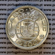 Cabo Verde, 10 Escudos 1953 prata, 10$00 escudo 1953 Prata da Ex-colónia portuguesa,  (Soberba), World Coins Cape Verde KM 10 03