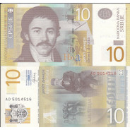 SERVIA - NOTA DE 10 DINARAS 2013 ( NÃO CIRCULADA )