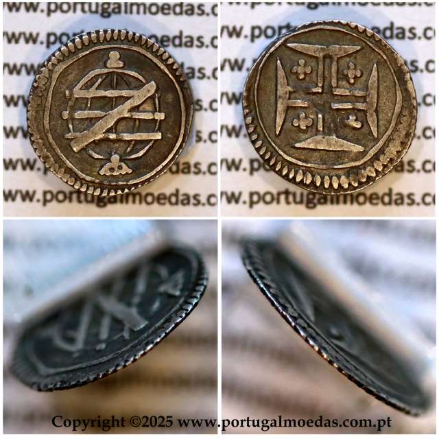 Portugal, silver coin of Vintém or 20 Réis of D. João V (1706-1750), with Serrated Edge, (VF+/AU), World Coins Portugal KM 330 a