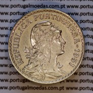1 Escudo 1931 Alpaca, 1$00 1931 alpaca Republica Portuguesa, (MBC), World Coins Portugal KM 578