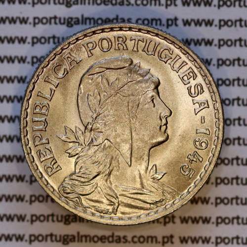 1 Escudo 1945 Alpaca, 1$00 1945 alpaca Republica Portuguesa, (Soberba), World Coins Portugal KM 578 a