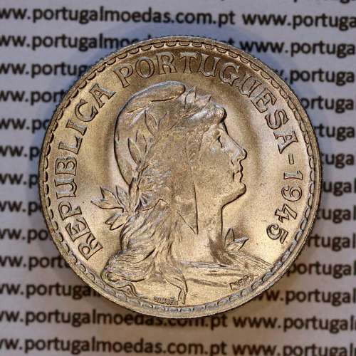 Portugal, coin of 1 Escudo 1945 Alpaca of the Portuguese Republic, (UNC), World Coins Portugal KM 578 b