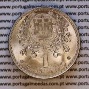 Portugal, coin of 1 Escudo 1945 Alpaca of the Portuguese Republic, (UNC), World Coins Portugal KM 578 b