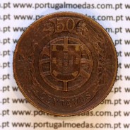 Portugal, Aluminium-Bronze coin of 50 Centavos 1924 of Portuguese Republic, (VF+), World Coins Portugal KM 575