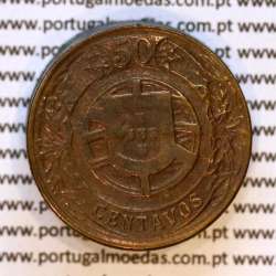 Portugal, Aluminium-Bronze coin of 50 Centavos 1924 of Portuguese Republic, (VF), World Coins Portugal KM 575