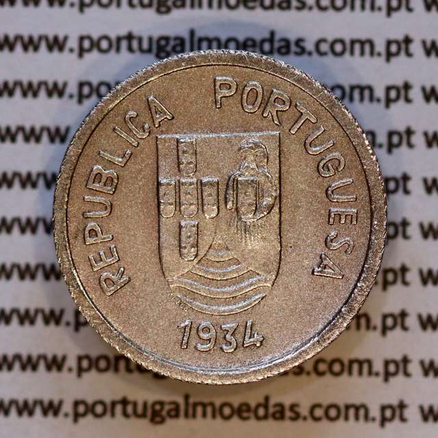 Índia 2 Tangas 1934 Cuproníquel, Estado da Índia Portuguesa, (MBC+), World Coins India Portuguese KM 20