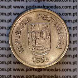 Índia, 4 Tangas 1934 Cuproníquel, Estado da India Portuguesa, (MBC+), World Coins India Portuguese KM 21