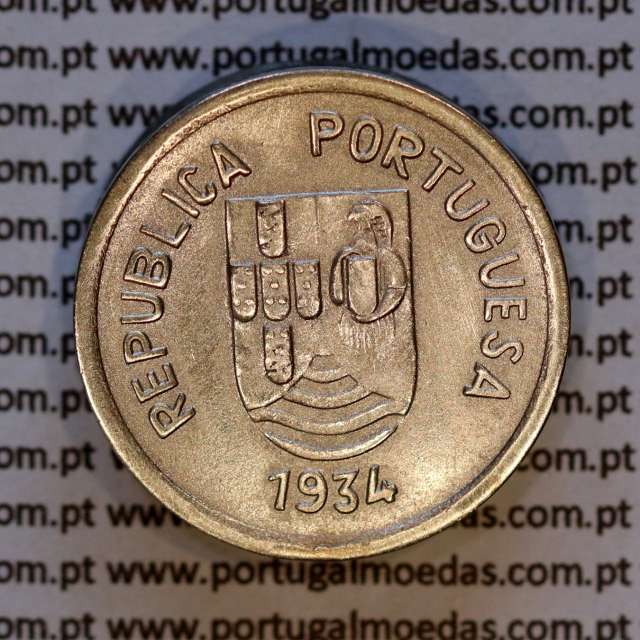 Índia, 4 Tangas 1934 Cuproníquel, Estado da India Portuguesa, (MBC+), World Coins India Portuguese KM 21