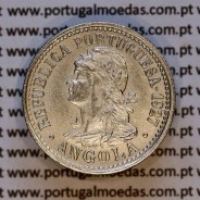 Angola, 2 Macutas 1927 em alpaca, 10 centavos 1927 Angola Ex-Colónia Portuguesa, (MBC+/Bela-), World Coins Angola KM 67
