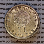 Angola, copper-nickel coin 10 centavos 1928 or 2 Macutas 1928 former Portuguese colony of Angola (XF-), World Coins Angola KM67