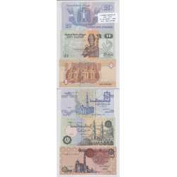 Egito - lote de 3 Notas Diferentes-Serie 1979-2000 ( Não Circuladas)