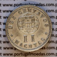 Angola, 2 Macutas 1928 em alpaca, 10 centavos 1928 Angola Ex-Colónia Portuguesa, (MBC), World Coins Angola KM 67