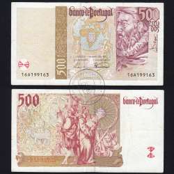 Nota de 500 Escudos 1997 João de Barros, 500$00 17/04/1997 Chapa: 13 - Banco de Portugal (Circulada), Pick 187