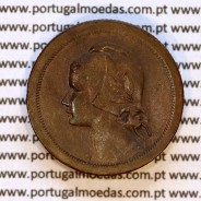 Portugal, Bronze coin of 10 centavos 1930, ten centavos 1930 of Portuguese Republic, (VF+), World Coins Portugal KM 573
